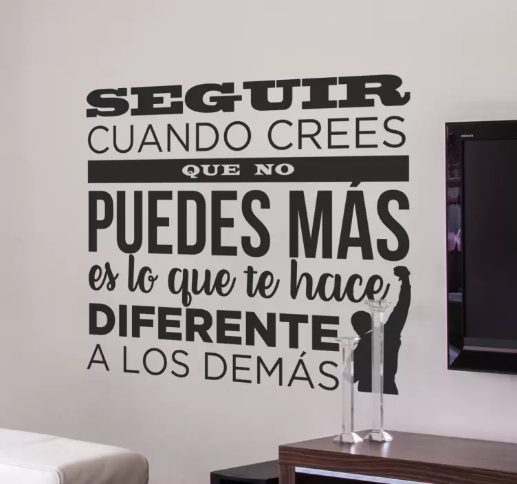 Vinilo frase motivadora cita Rocky - TenVinilo