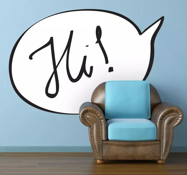 Vinilo decorativo cómic hi - TenVinilo