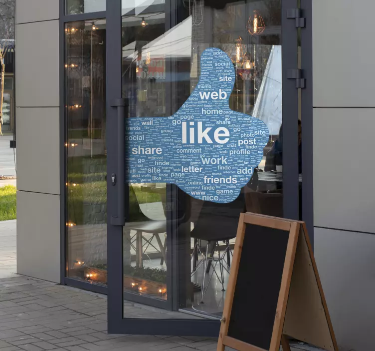 Vinilo decorativo conceptos media pulgar - TenVinilo