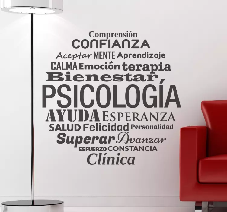 Vinilo decorativo conceptos psicología - TenVinilo