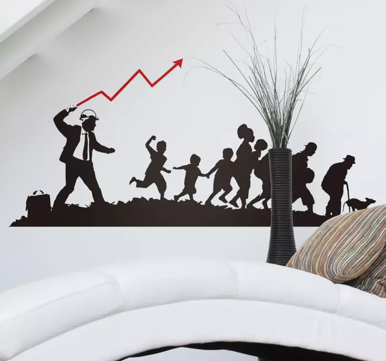 Vinilo pared de dictadura o democracia de Banksy - TenVinilo