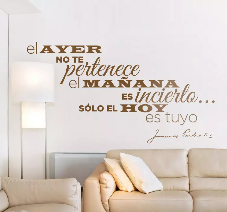 Vinilo decorativo frase Papa Juan Pablo - TenVinilo