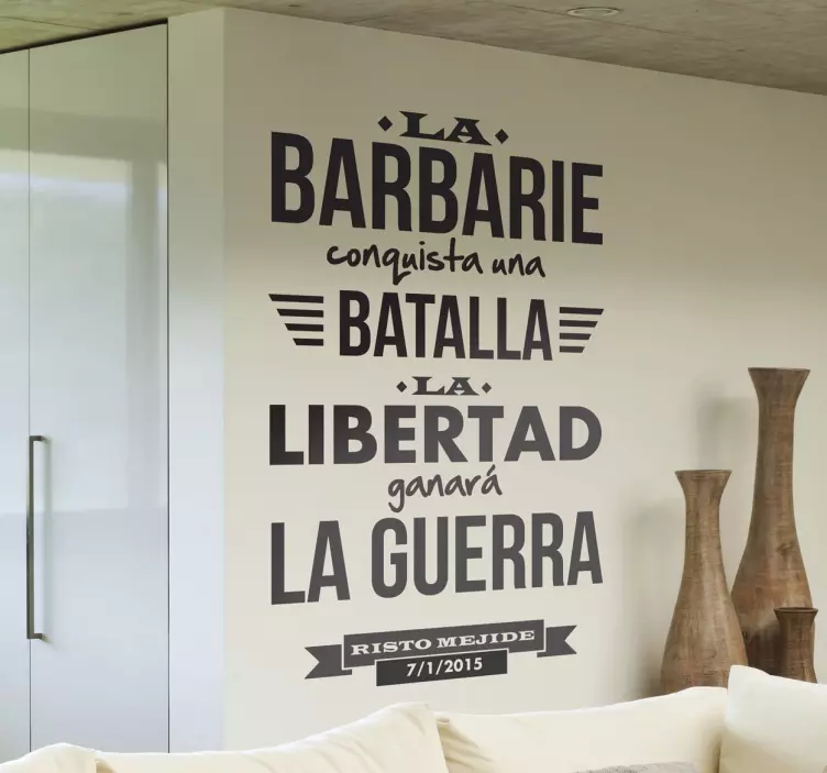 Vinilo decorativo frase Risto Mejide - TenVinilo