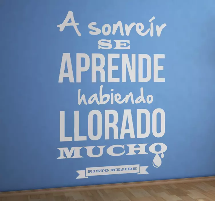 Vinilo decorativo frases Risto llorado - TenVinilo