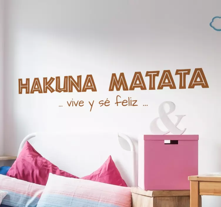 Vinilo decorativo infantil hakuna matata - TenVinilo