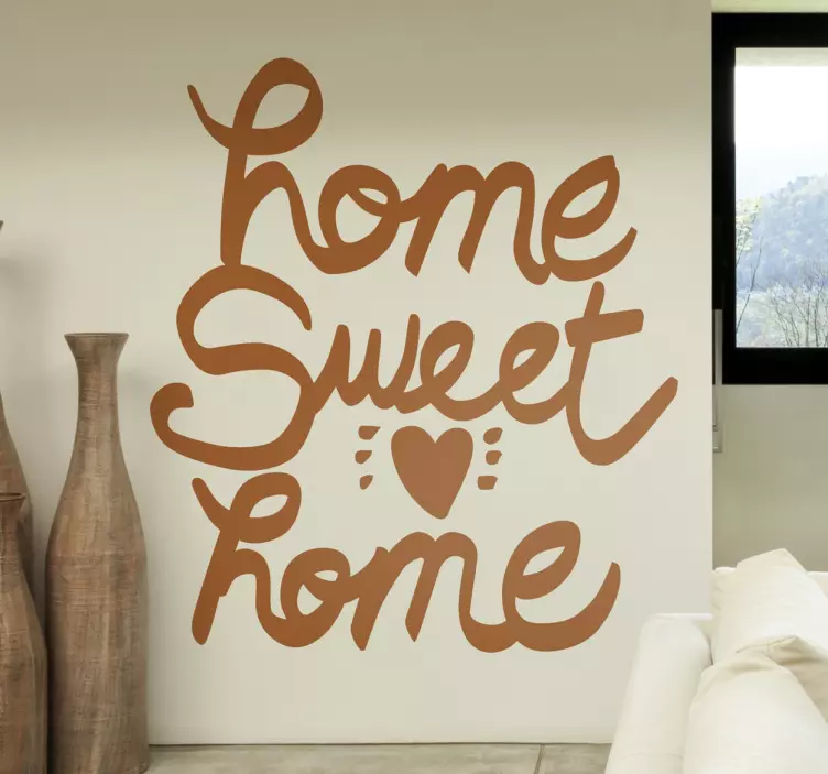 Vinilo decorativo lettering home sweet - TenVinilo