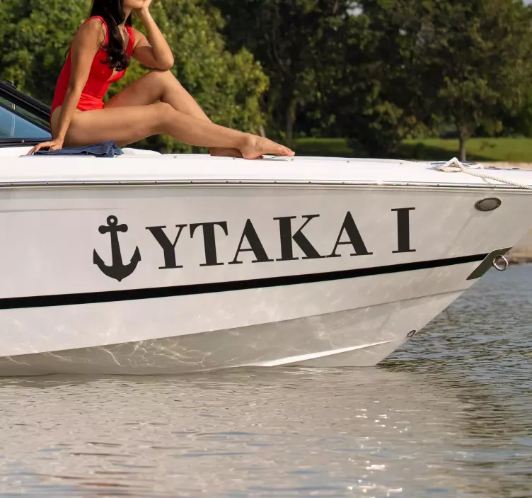 Vinilo marinero nombre con dibujo de anclaNombre con dibujo de an - TenVinilo