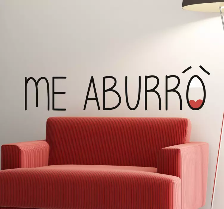 Vinilo decorativo me aburro - TenVinilo