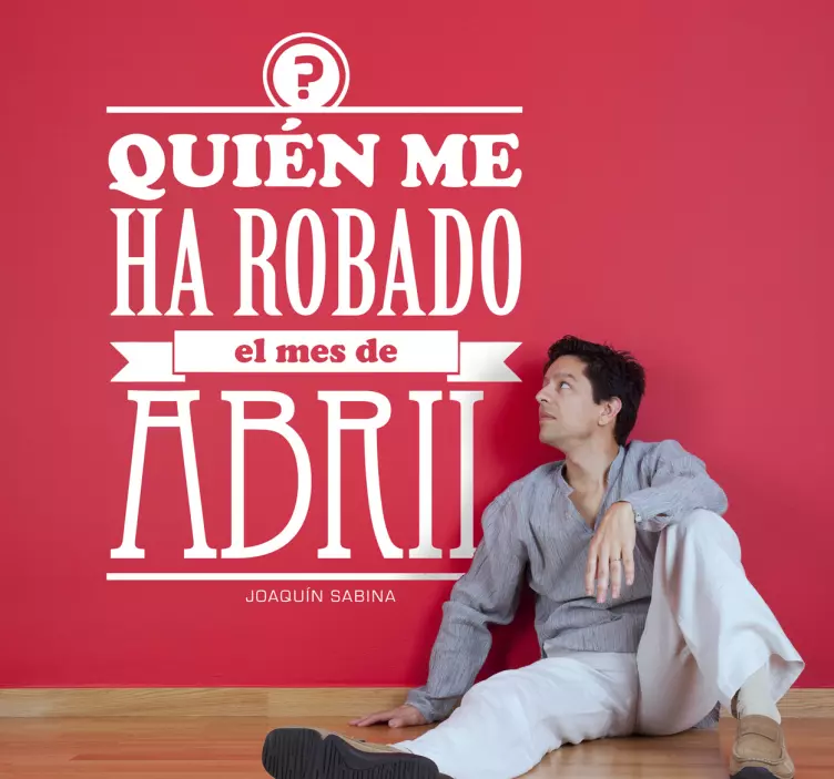 Vinilo decorativo mes de abril - TenVinilo