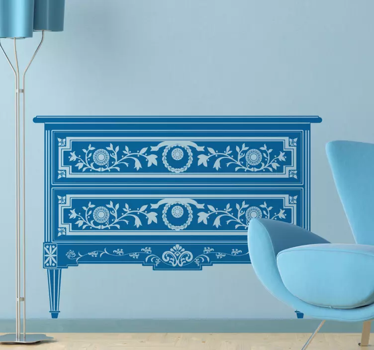 Vinilo decorativo mesilla cajones - TenVinilo