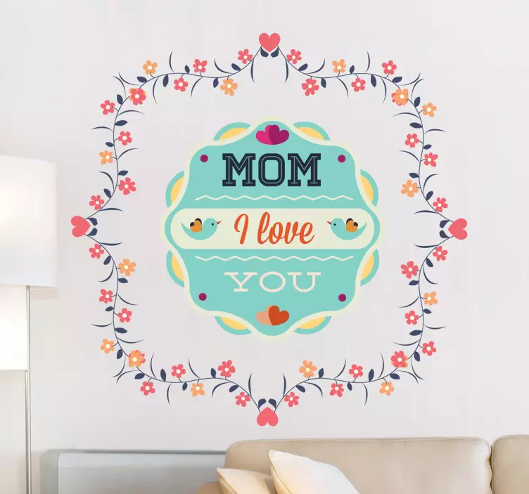 Vinilo decorativo mom I love you - TenVinilo