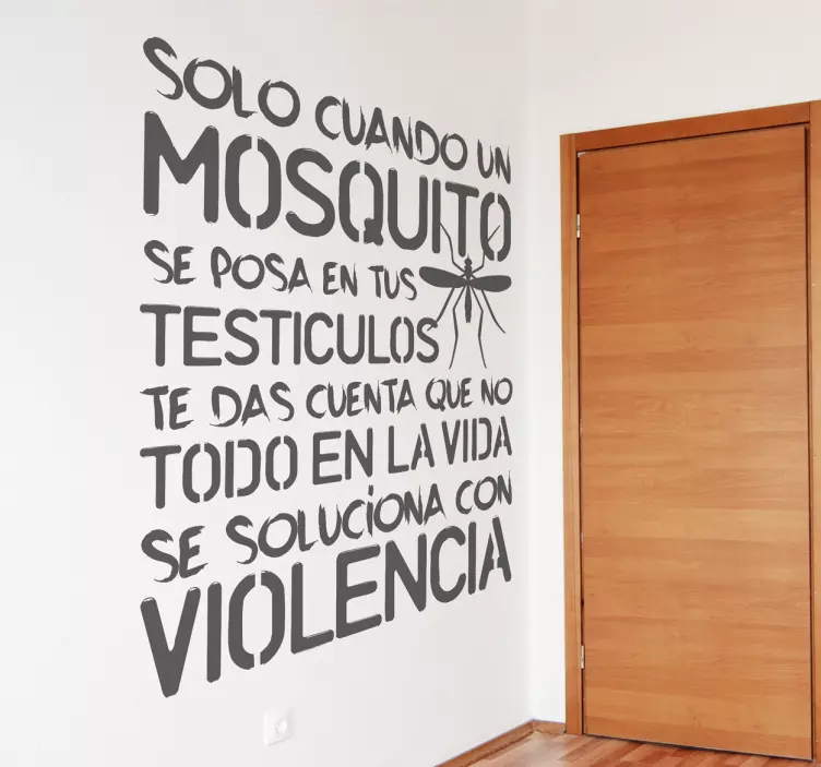 Vinilo decorativo mosquito testículos - TenVinilo