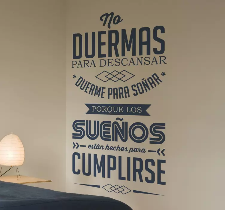 Vinilo decorativo no duermas Disney - TenVinilo