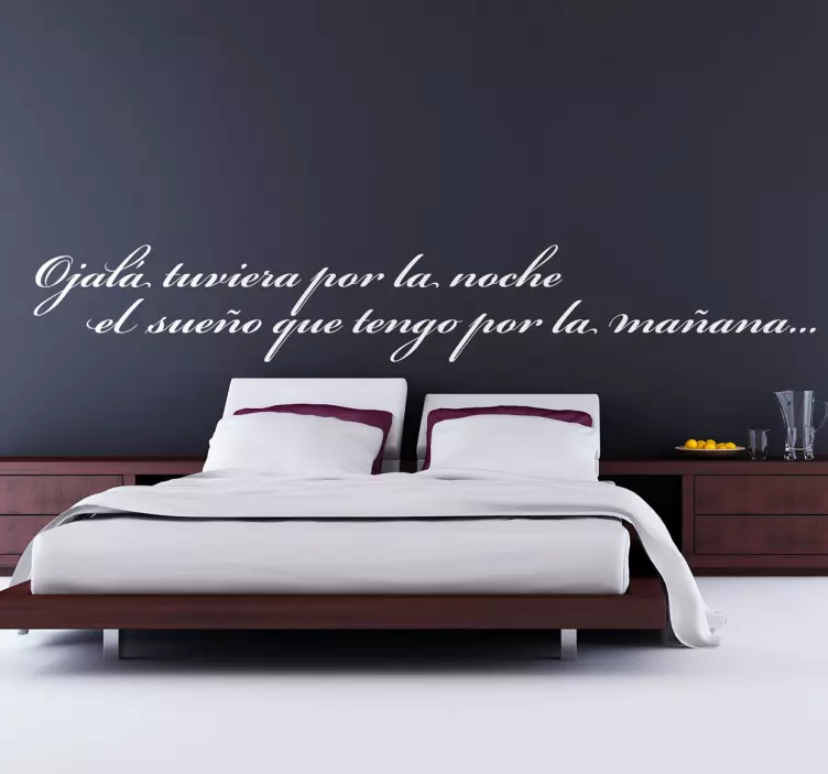 Vinilo decorativo ojalá tuviera - TenVinilo