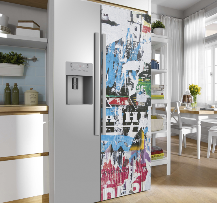 Vinilo adhesivo para nevera estilo vintage  - TenVinilo