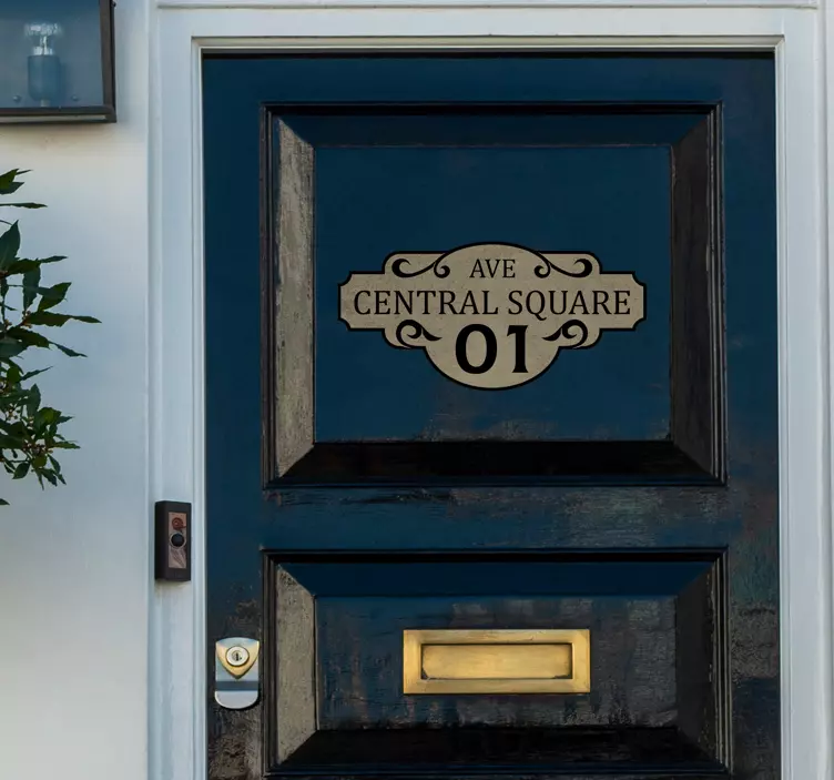 Vinilo puerta Número de casa - TenVinilo