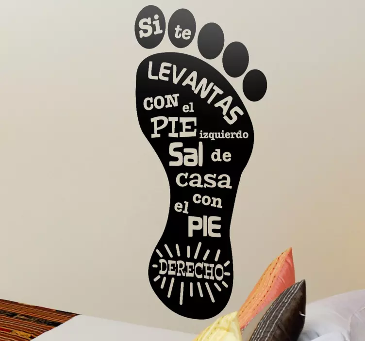 Vinilo decorativo pie derecho - TenVinilo