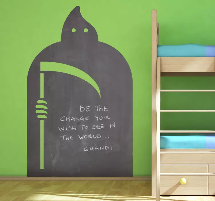 Vinilo decorativo pizarra muerte con guadaña - TenVinilo