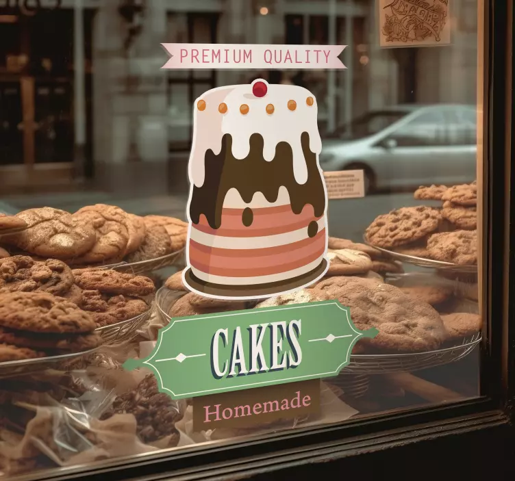 Vinilo decorativo publicidad cakes - TenVinilo