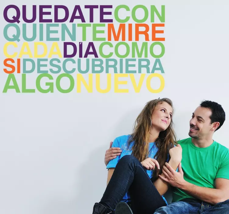 Vinilo decorativo quédate con - TenVinilo