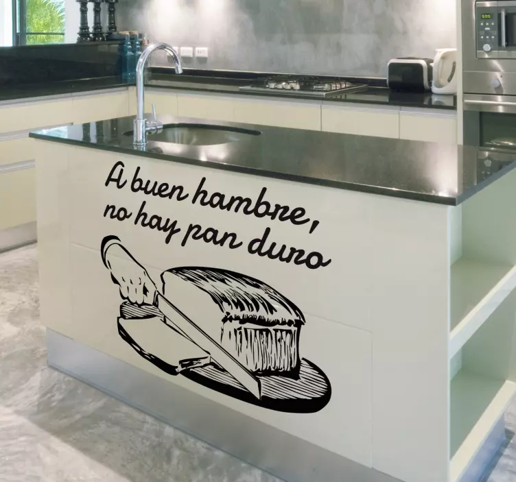 Vinilo decorativo refranes comida - TenVinilo