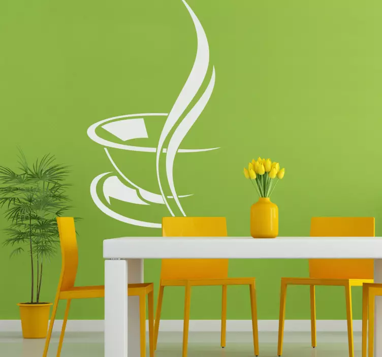 Vinilo decorativo tazón caliente - TenVinilo