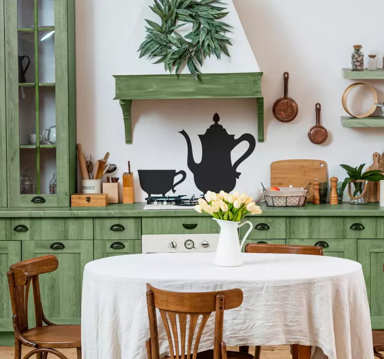 Vinilo decorativo tetera vintage - TenVinilo