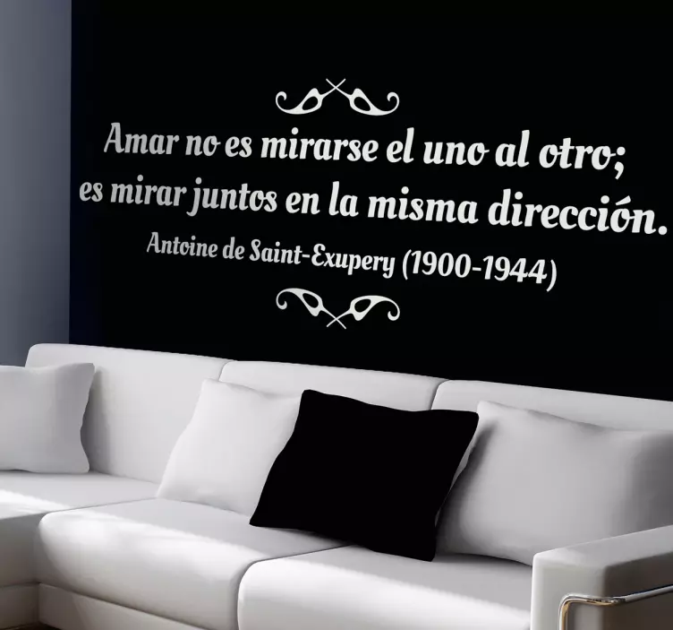 Vinilo decorativo texto Exupéry - TenVinilo