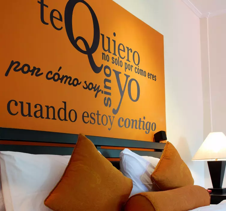 Vinilo decorativo texto te quiero - TenVinilo