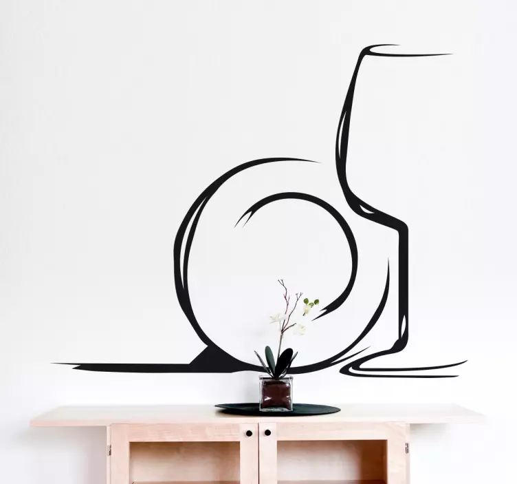 vinilo decorativo trazo copa de vino - TenVinilo