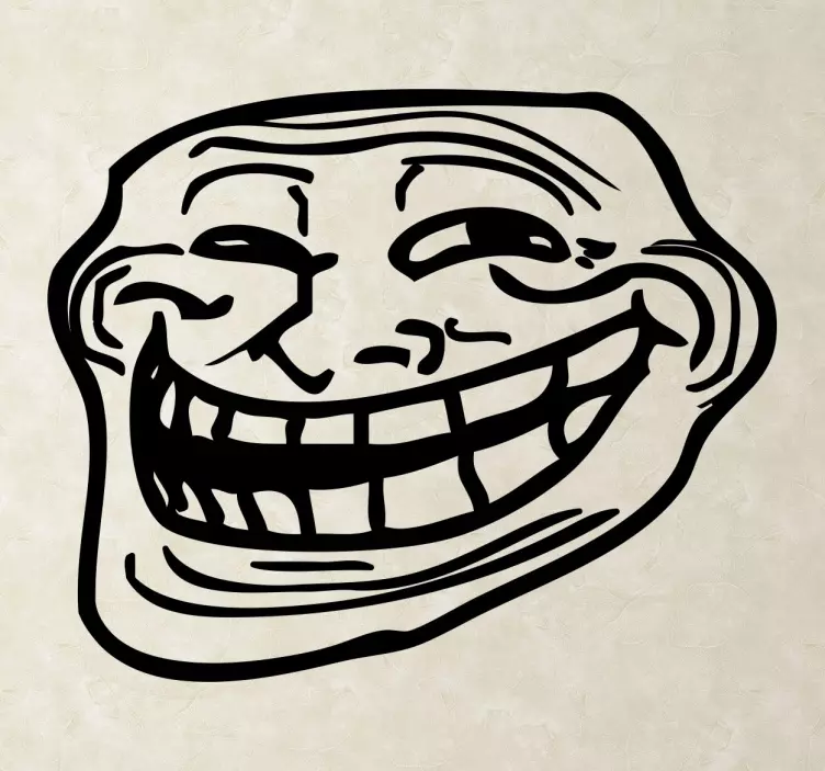 Vinilo decorativo troll face - TenVinilo