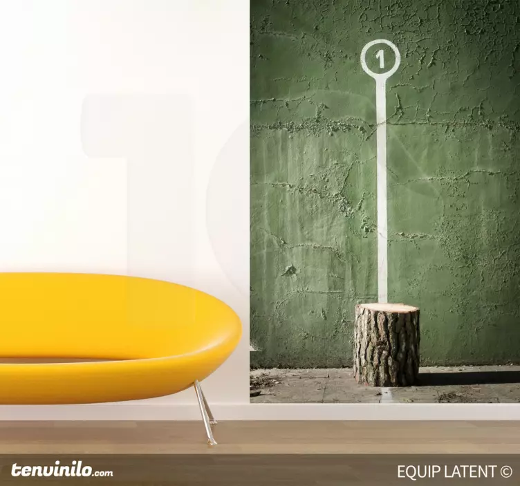 Vinilo decorativo tronco frontón - TenVinilo