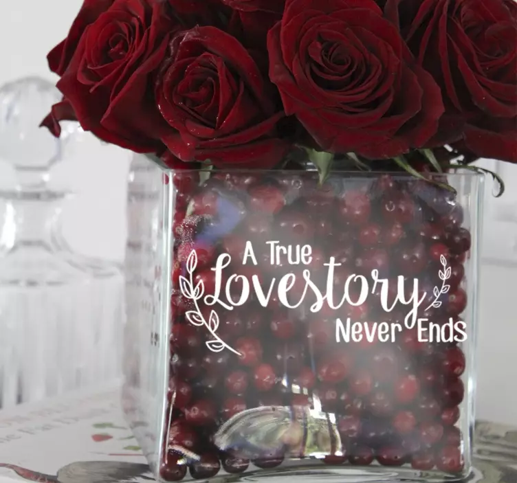 Vinilo decorativo true lovestory - TenVinilo