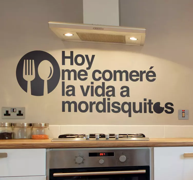 Vinilo decorativo vida a mordisquitos - TenVinilo