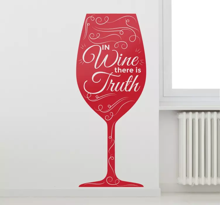 Vinilo decorativo wine is truth - TenVinilo
