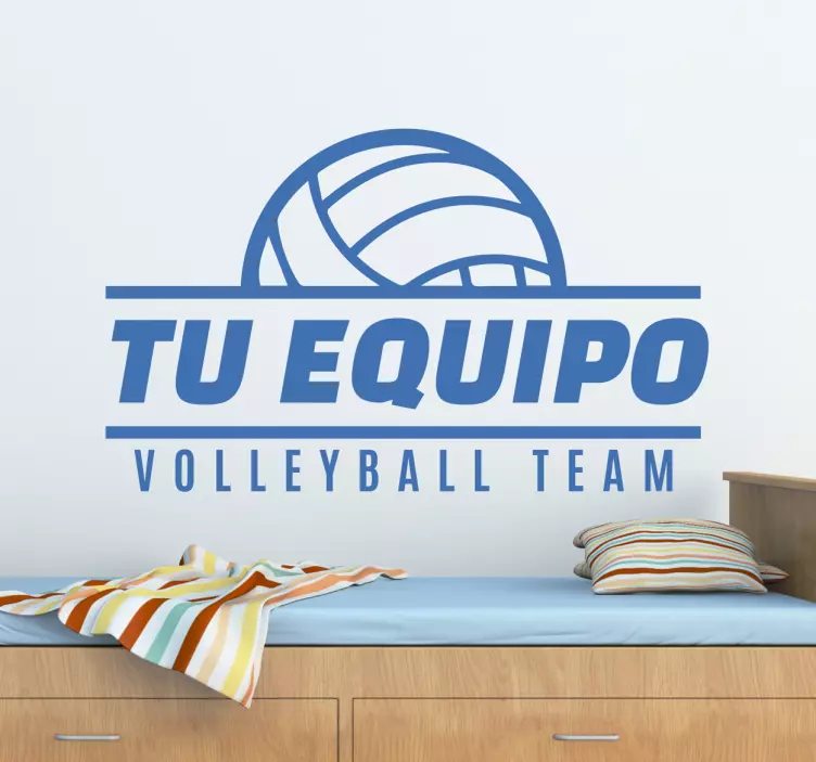 Vinilo deporte equipo de voleibol personalizado - TenVinilo