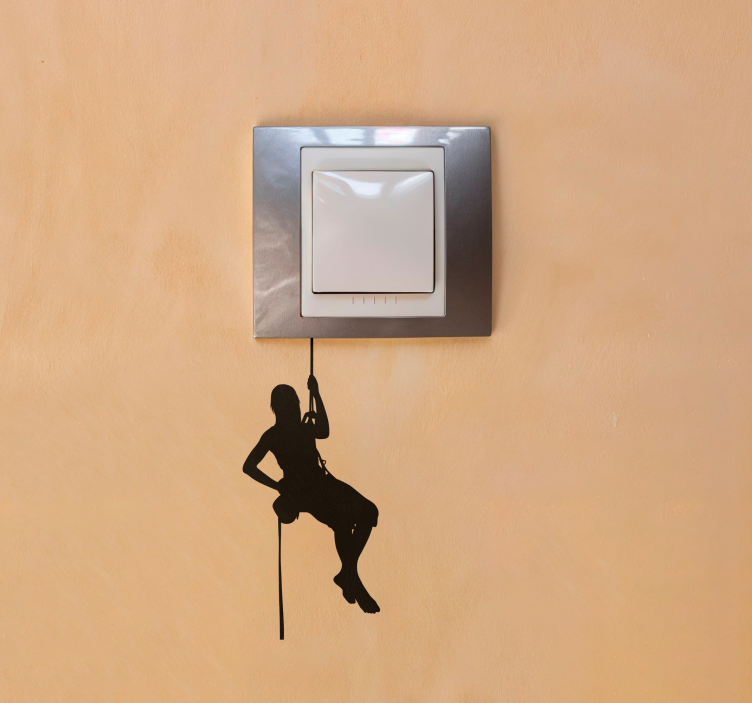 Vinilo deporte extremo escalador en el interruptor - TenVinilo