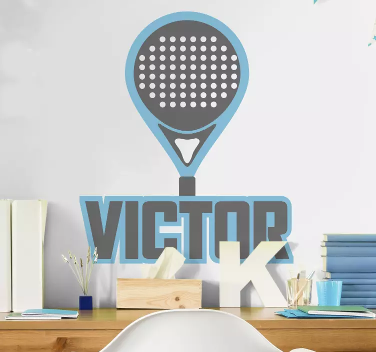 Vinilo deporte pala de padel personalizada - TenVinilo