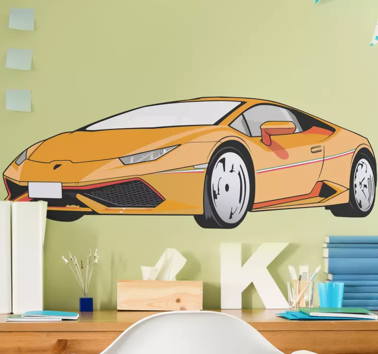 Vinilo diseño de coche vehículo deportivo dinámico - TenVinilo