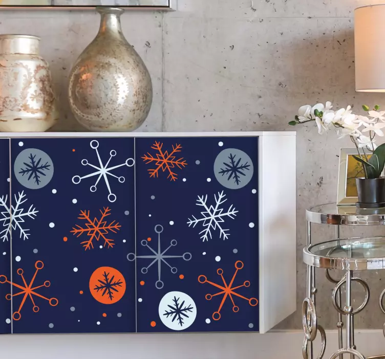 Vinilo diseño de patrón de invierno - TenVinilo