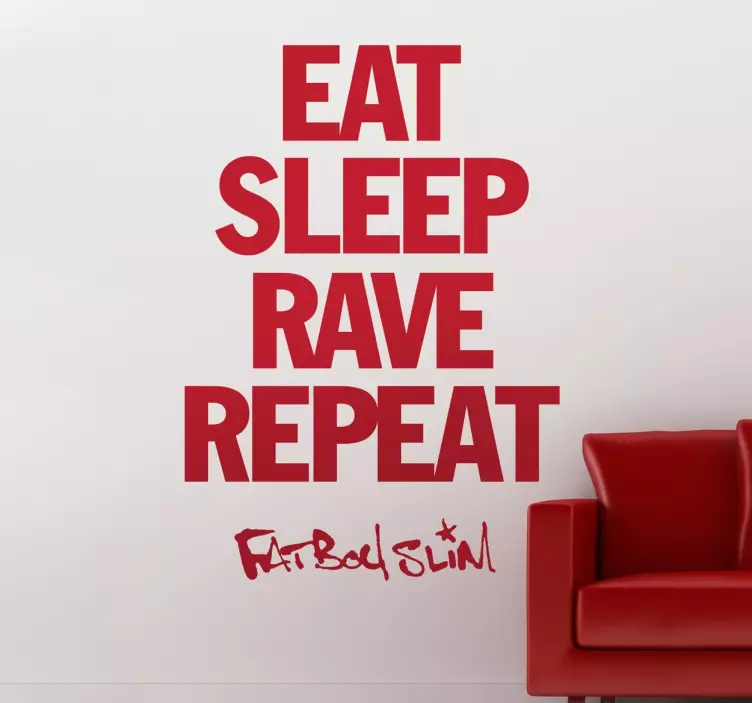 Vinilo eat sleep rave repeat - TenVinilo