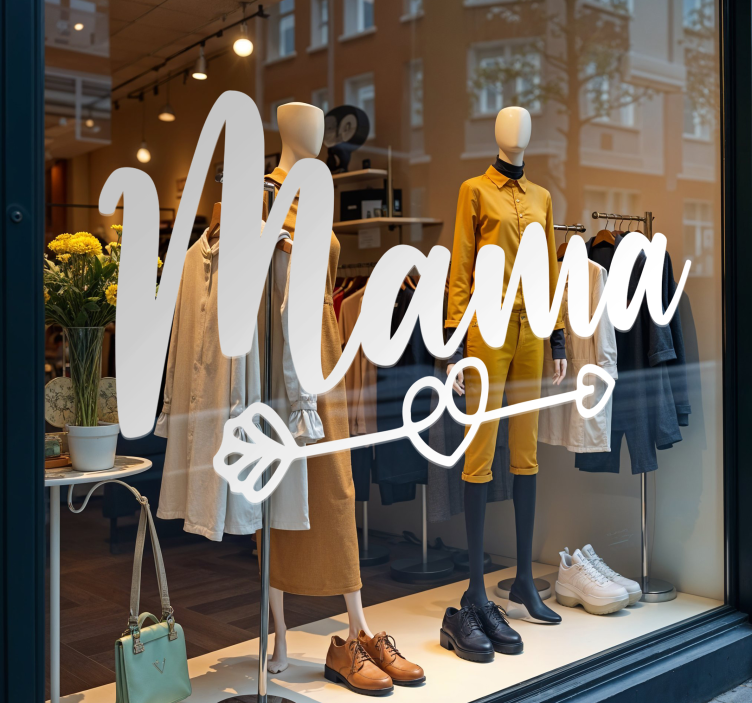 Vinilo escaparate amor de mamá - TenVinilo