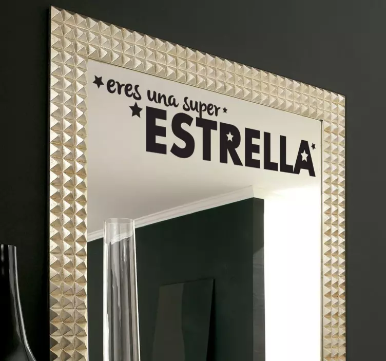 Vinilo espejo super estrella - TenVinilo