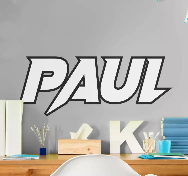 Vinilo habitación juvenil llamativo nombre personalizado - TenVinilo