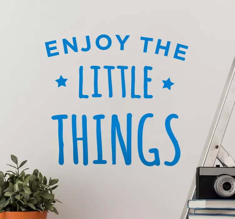 Vinilo frase enjoy the little things - TenVinilo