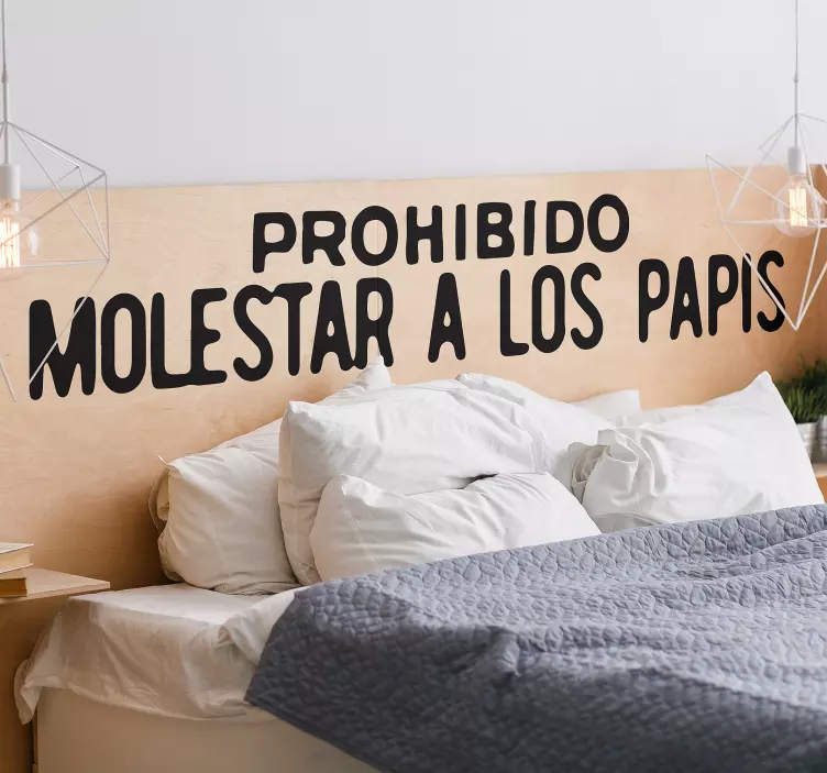 Vinilo frase prohibido molestar - TenVinilo