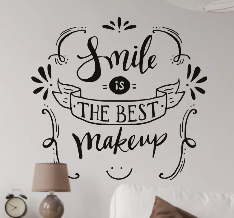 Vinilo frases bonitas the best makeup - TenVinilo