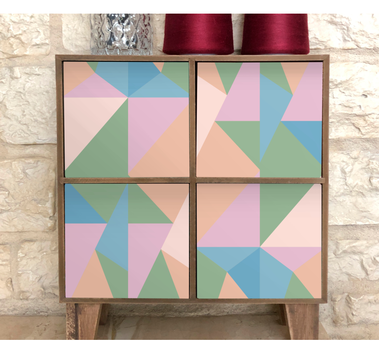 Vinilo geométrico estilo geométrico abstracto - TenVinilo