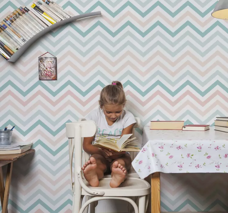 Vinilo geométrico patrón de chevron - TenVinilo