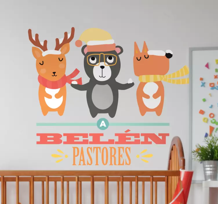 Vinilo infantil a Belén pastores - TenVinilo